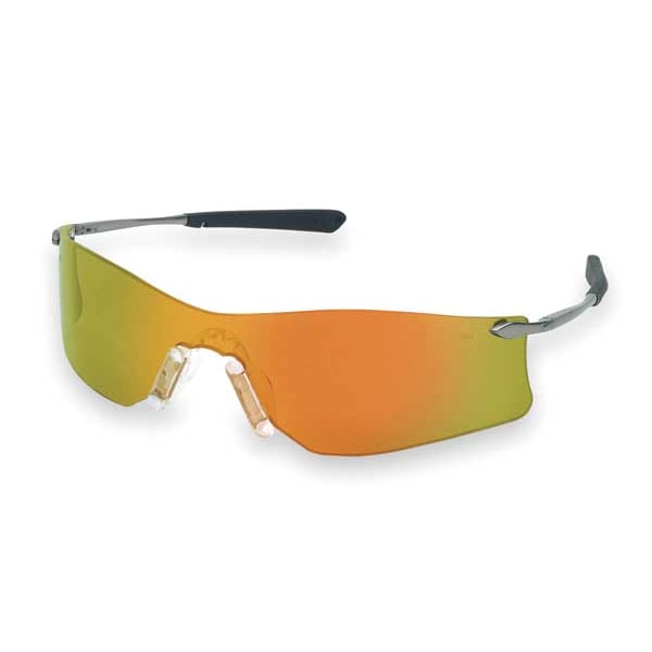 Mcr Safety Rubicon, Safety Glasses Anti-Scratch, Dark Green Mirror Lens, Frameless, Wraparound - T411G