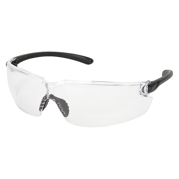 Mcr Safety BL1, Safety Glasses Anti-Fog &  Anti-Scratch, Clear Lens, Frameless, Wraparound - 55KY19
