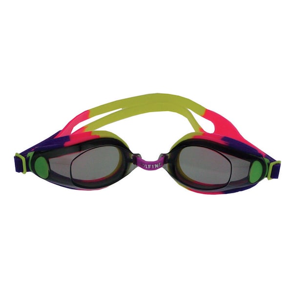 Aqua Leisure Dolifino Pro Multicolored Silicone Swim Goggles - CTG0617
