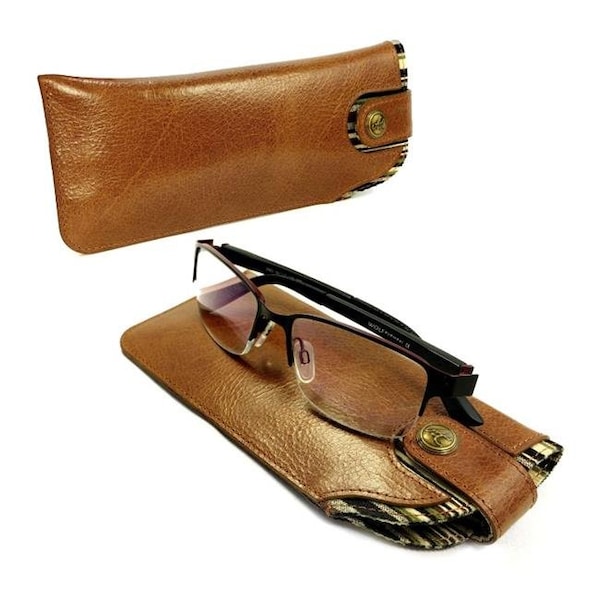 Ashtead Retail & Wholesale Tuff Luv I8-40 Vintage Leather Case for Glasses & Sunglasses; Brown - I8_40