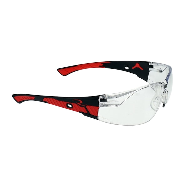 Radians Safety Glasses, Wraparound Clear Polycarbonate Lens, Uncoated,  - OBL1-10