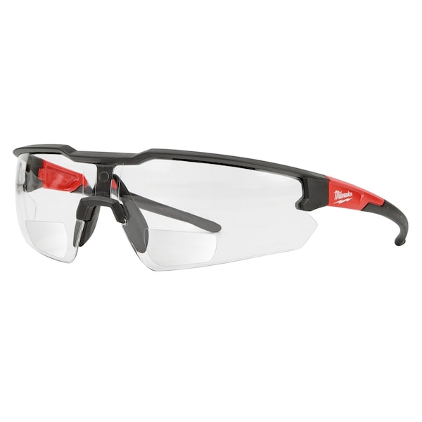 Milwaukee Tool Safety Glasses - +1.50 Magnified Clear Anti-Scratch Lenses - 48-73-2202