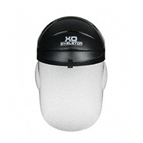 Mcr Safety XO Skeleton Nylon Ratchet Headgear with Clear Faceshield, Black Matte - 135-104