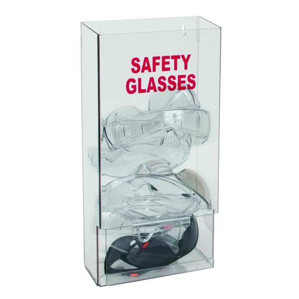 Zoro Select Prot Eyewear Disp, Stk, Clr, PETG, Wall Mtg - 4GMR5