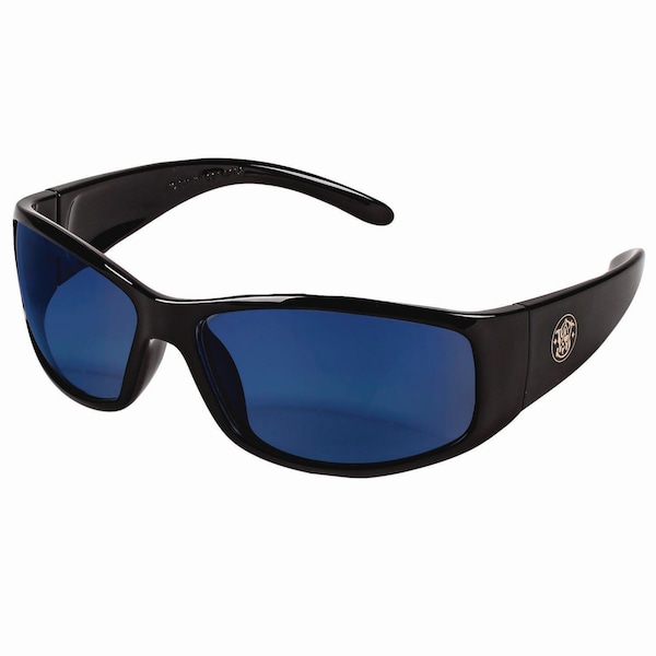 Smith & Wesson Elite Safety Glasses 3016314, Black Frame, Blue Mirror Polycarbonate Lens, 12PK - 21307