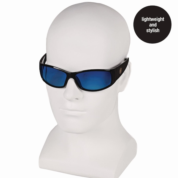 Smith & Wesson Elite Safety Glasses 3016314, Black Frame, Blue Mirror Polycarbonate Lens, 12PK - 21307
