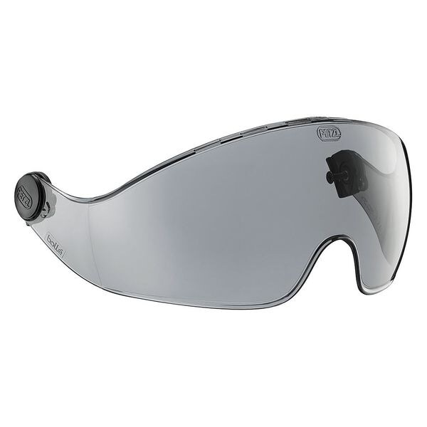 Petzl Visor, Gray Visor, Polycarbonate, Anti-Fog ; Anti-Scratch Lens, Black - A15AS