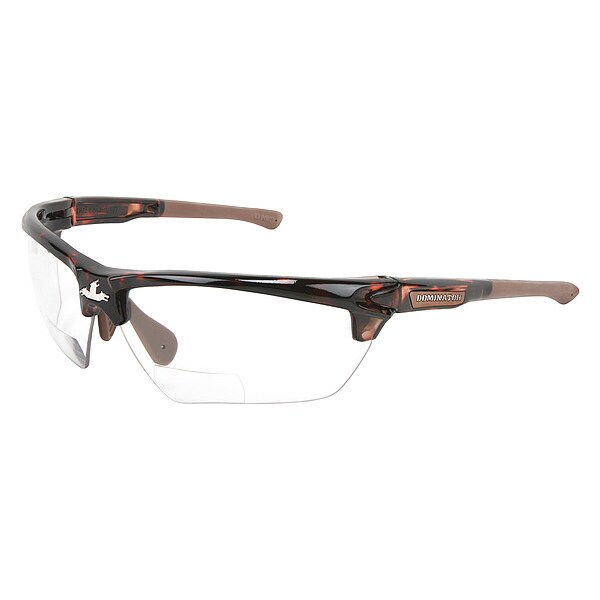Mcr Safety Dominator DM3 Series Bifocal Safety Reading Glasses, +1.50, Tortoise Shell Traditional Frame, M - DM13H15PF
