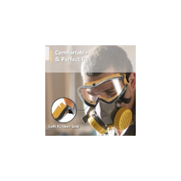 Powertec Safety Goggles, Scratch Proof UV Protection, Clear Anti-fog, Chemical Splash Protective Eyewear - 71563N