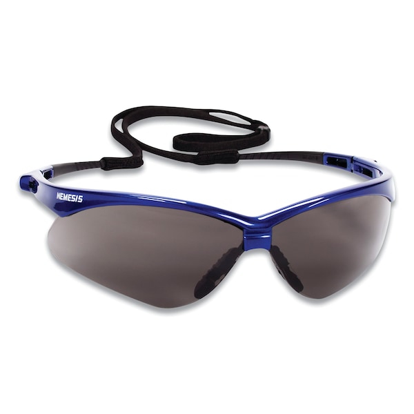 Kleenguard Nemesis Safety Glasses, Metallic Blue Frame, Smoke Lens, 12PK - KCC47387