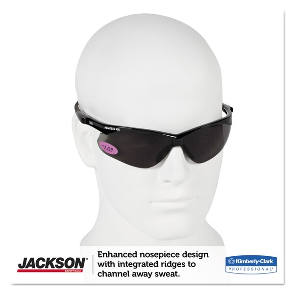 Kleenguard Nemesis Readers Safety Glasses, Smoke Frame, Smoke Polycarbonate Lens - KCC 22516