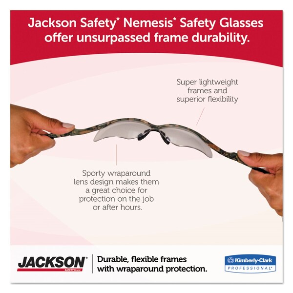 Kleenguard Nemesis Readers Safety Glasses, Smoke Frame, Smoke Polycarbonate Lens - KCC 22516