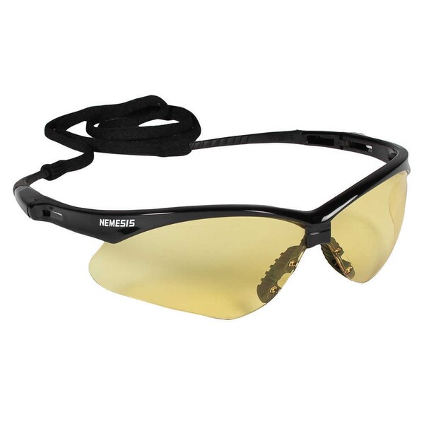 Kleenguard Nwraparound Safety Glasses, Black Frame, Yellow Anti-Fog Lens - 22476