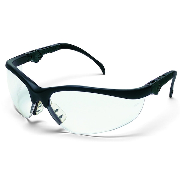 Mcr Safety Safety Works Klondike Plus Safety Glasses Clear Lens Black Frame 1 pc - SWKD310