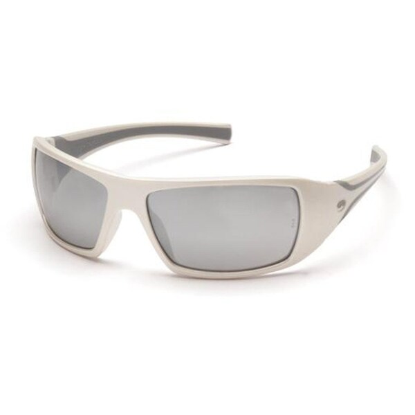 Pyramex Goliath White Frame w/ Silver Mirror Lens Safety Glasses - SW5670D