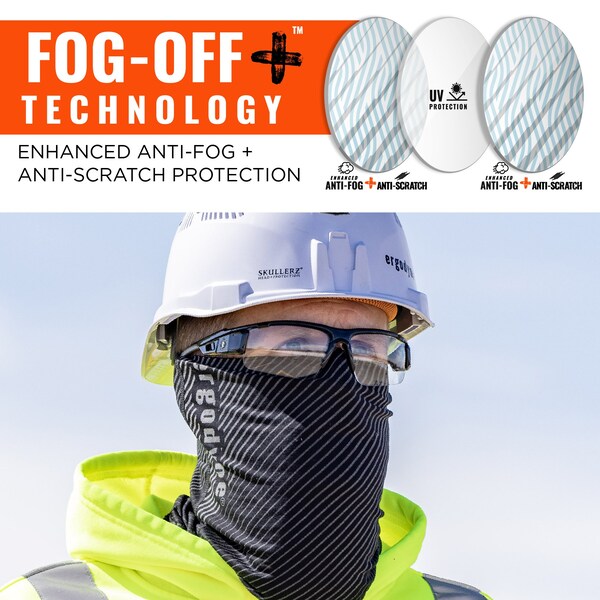 Ergodyne Safety Glasses, Clear Matte Black Frame - DAGR-AFAS
