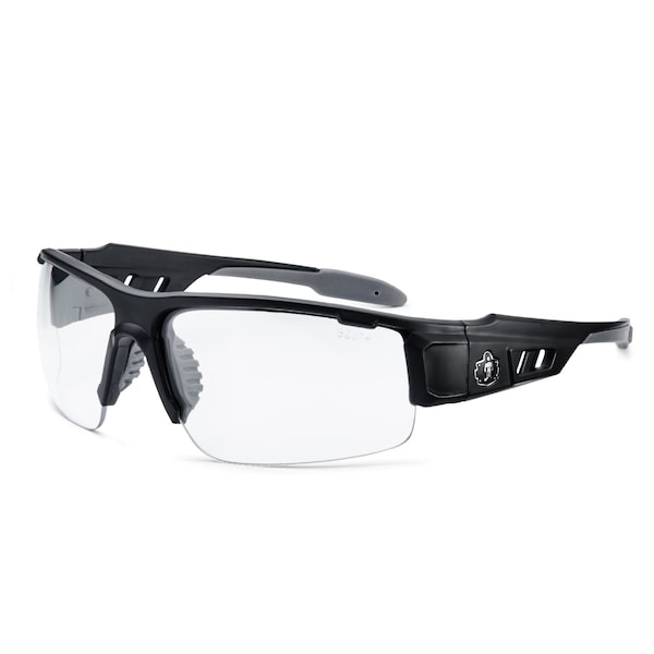 Ergodyne Safety Glasses, Clear Matte Black Frame - DAGR-AFAS