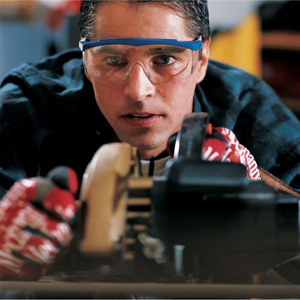 Mcr Safety Stratos, Safety Glasses Anti-Scratch, Clear Lens, Half-Frame, Wraparound - SS110
