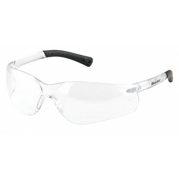 Mcr Safety Bearkat, Safety Glasses Anti-Fog &  Anti-Scratch, Clear Lens, Frameless, Wraparound - BK310AF