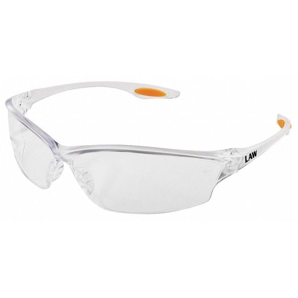 Mcr Safety Law 2, Safety Glasses Anti-Scratch, Clear Lens, Frameless, Wraparound - LW210