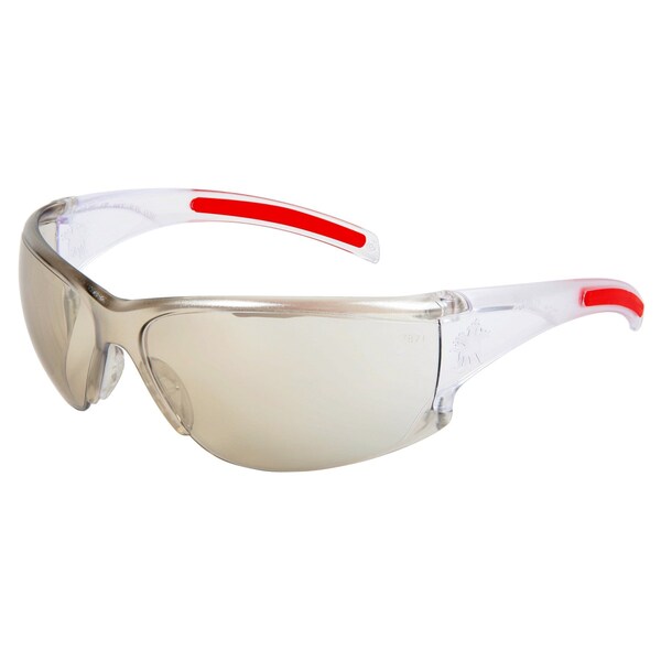 Mcr Safety Glasses, HK1 I/O Clear Mirror Lens, 12PK - HK119