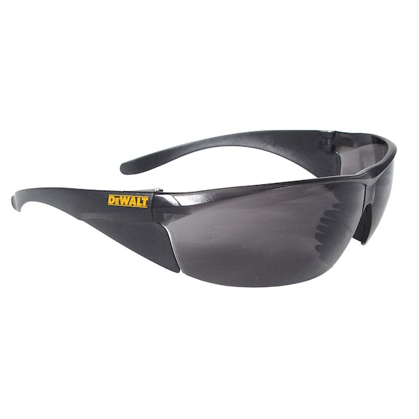 Dewalt Safety Glasses, Wraparound Smoke Polycarbonate Lens, Scratch-Resistant,  - DPG93-2D