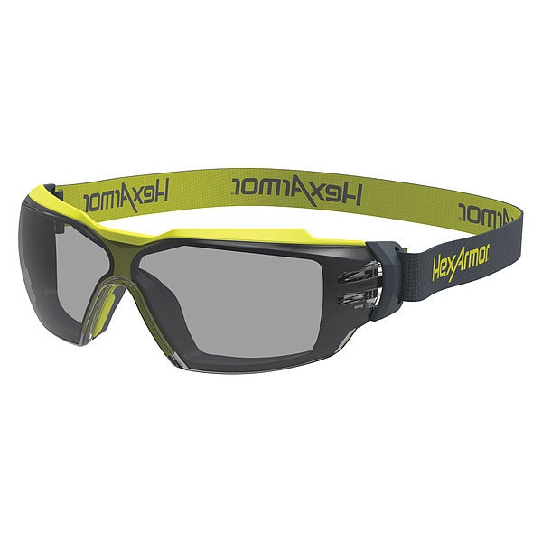 Hexarmor MX350, Safety Glasses Anti-Fog &  Anti-Scratch, Gray Lens, Full-Frame, Goggles - 11-23002-04