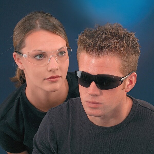 Mcr Safety Safety Glasses, Clear Polycarbonate, Chrome - MCSCRWS2110