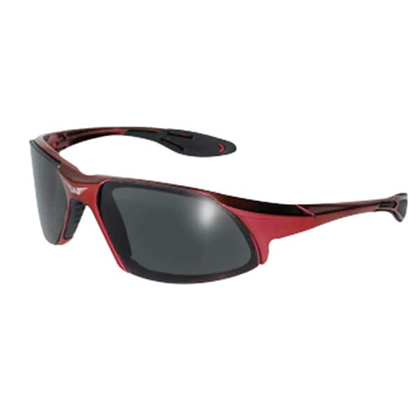 Global Vision CODE-8, Safety Glasses Anti-Fog &  Anti-Scratch, Smoke Lens - C8RDSM