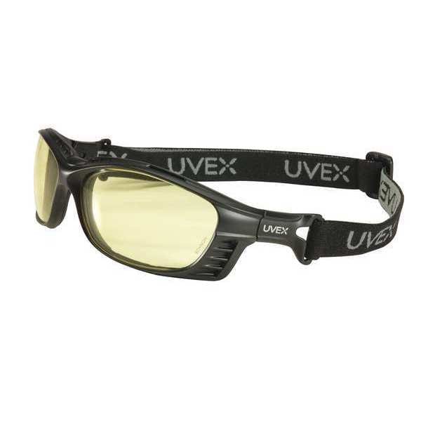 Honeywell Uvex Livewire, Safety Glasses Anti-Fog, Hydrophilic, Hydrophobic, Anti-Scratch, Amber Lens, Full-Frame - S2602HS