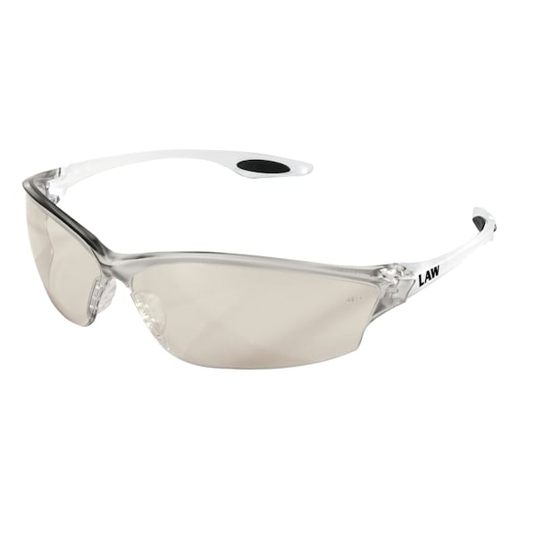 Mcr Safety Glasses, Law LW2 I/O Clear Mirror Lens, 12PK - LW219