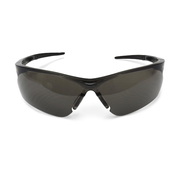 Dewalt Safety Glasses, Wraparound Smoke Polycarbonate Lens, Scratch-Resistant,  - DPG102-2D