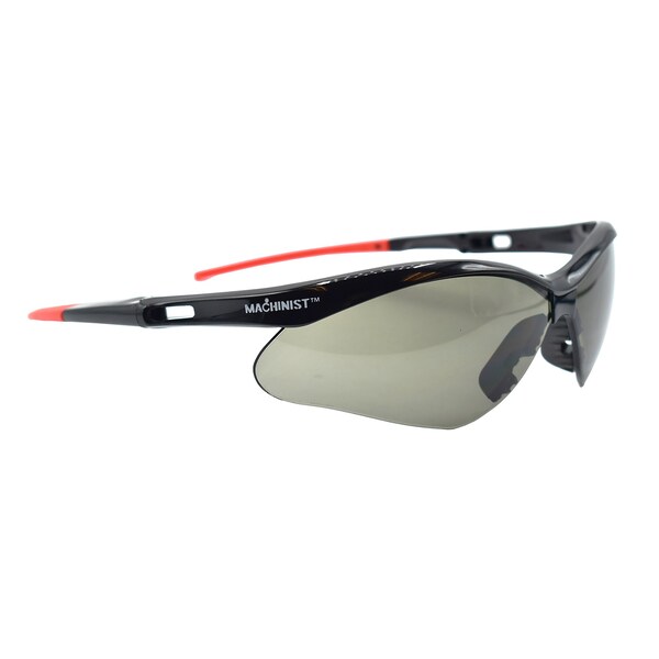 Cordova MACHINIST PRO BLACK FRAME, GRAY LENS, DUAL WRAP-AROUND LENS, BAYONET TEMPLES WITH TPR - EMP20S