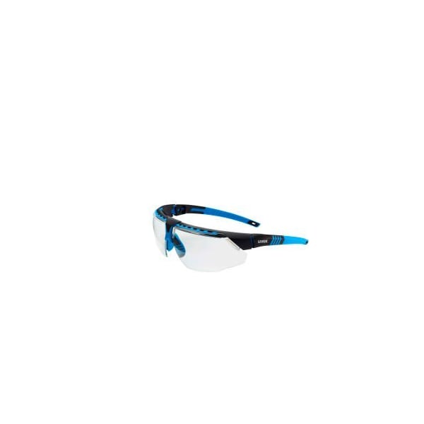 Honeywell North Uvex Avatar Hydroshield Safety Glasses, Blue Frame, Clear Lens, Scratch-Resistant, Anti-Fog - S2870HS