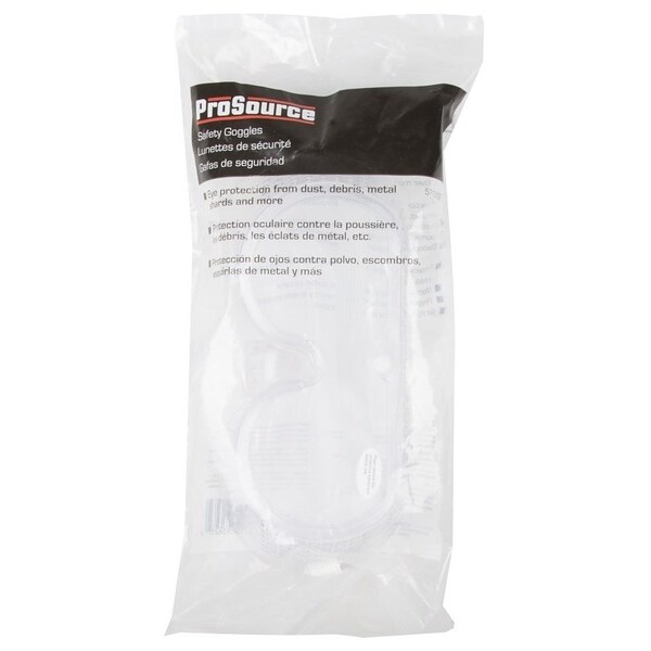 Prosource Safety Goggles, Neutral, 6 in W x 2-3/4 in H x 2-1/4 in D Lens, No Coating Lens, PVC Lens, Vent Frame - TGE-SG01