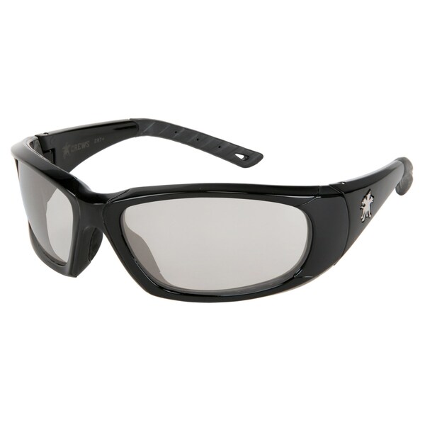 Mcr Safety Glasses, ForceFlex FF3 Black Frame I/O Clr Mir AF, 12PK - FF319AF