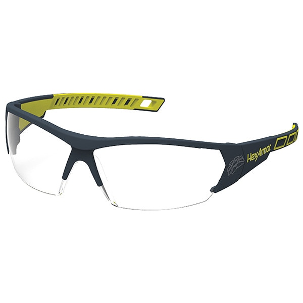 Hexarmor MX250, Safety Glasses Anti-Fog &  Anti-Scratch, Clear Lens, Half-Frame, Wraparound - 11-14001-02