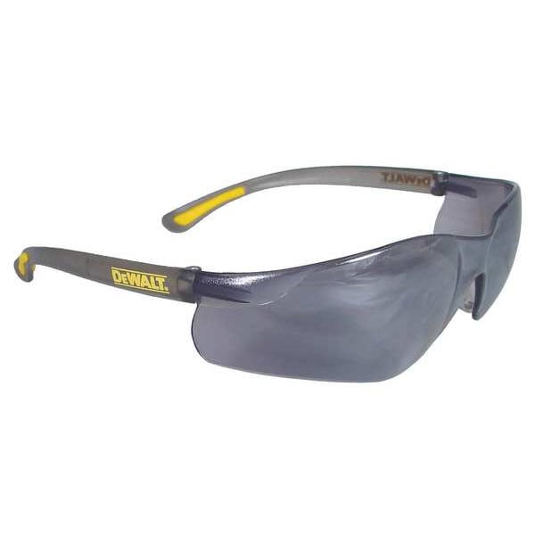 Dewalt Contractor Pro, Safety Glasses Anti-Scratch, Gray Mirror Lens, Frameless, Wraparound - DPG52-6