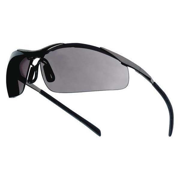 Bolle Safety Contour Metal, Safety Glasses Anti-Fog &  Anti-Scratch, Gray Lens, Half-Frame, Wraparound - 40050
