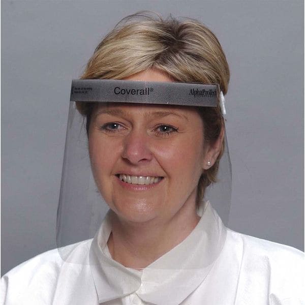 Alpha Pro Tech Disposable Face Shield Assembly, Clear Visor, 8-5/8" Height, Anti-Fog Lens - 2807