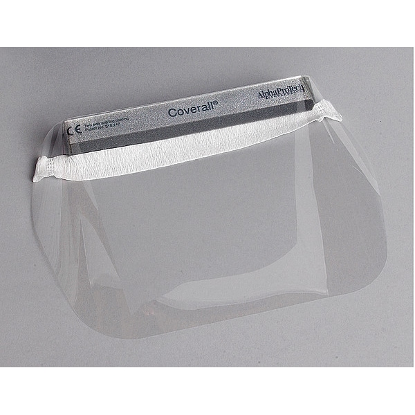 Alpha Pro Tech Disposable Face Shield Assembly, Clear Visor, 8-5/8" Height, Anti-Fog Lens - 2807