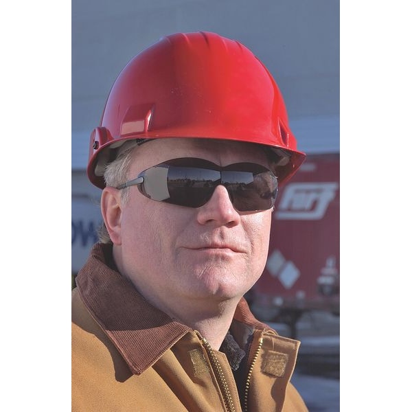 Mcr Safety Blackjack, Safety Glasses Anti-Scratch, Clear Lens, Frameless, Wraparound - S2210
