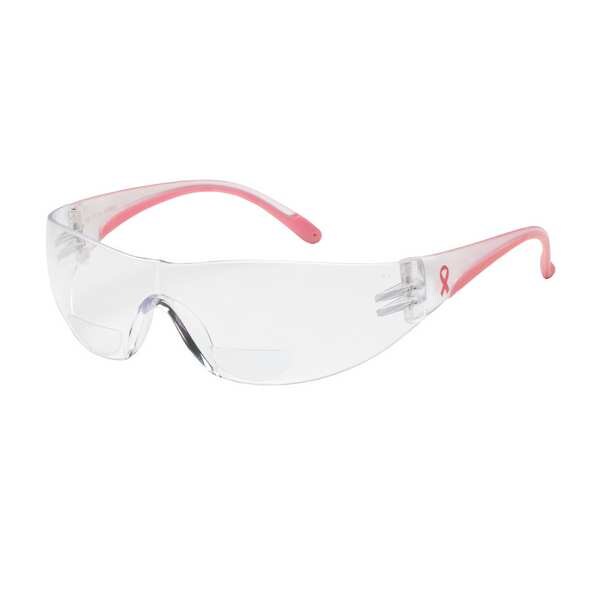 Bouton Optical Lady Eva Lady Eva Reading Eyewear, Clear, Pink Wraparound Frame, +2.00 Diopter, Clear Lens, M - 250-12-0200