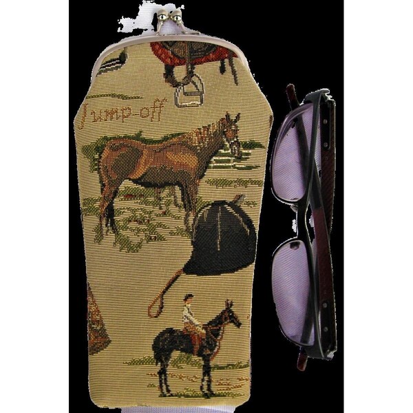 Sinobrite Tapestry Eyeglass Bag with Clasp - Horse - GP01-HORSE