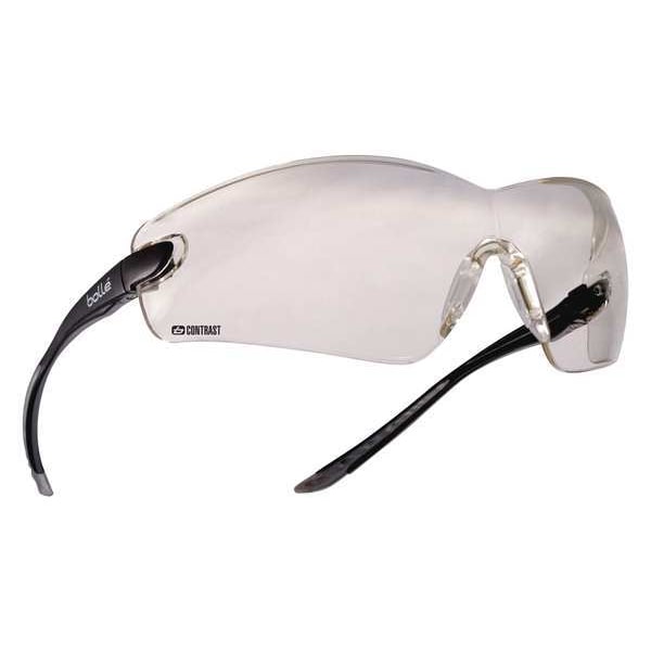 Bolle Safety Cobra, Safety Glasses Anti-Fog, Anti-Static & Anti-Scratch, Gray Lens, Frameless, Wraparound - 40041