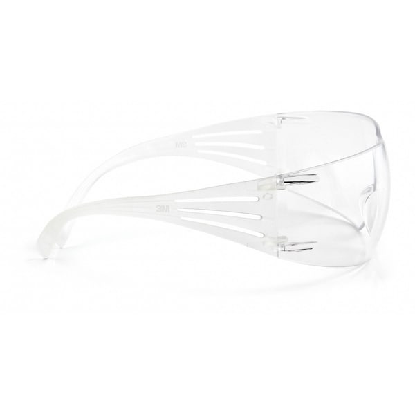 3M SecureFit Safety Glasses, 200 Series, Anti-Fog, Anti-Scratch, Frameless, Clear Arm, Clear Lens - SF201AFP
