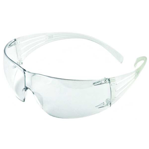 3M SecureFit Safety Glasses, 200 Series, Anti-Fog, Anti-Scratch, Frameless, Clear Arm, Clear Lens - SF201AFP