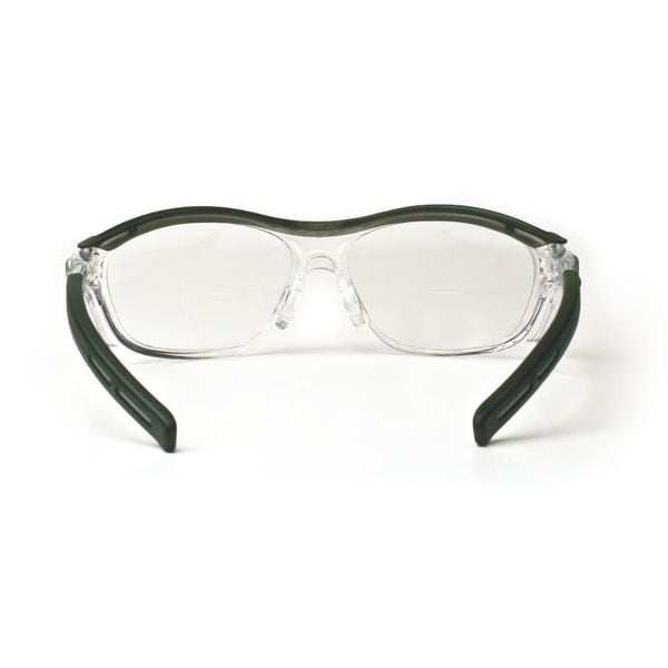 3M Bifocal Safety Reading Glasses, Gray Traditional Frame, +1.50 Diopter, Clear Lens, Anti-Fog Coating - 11434-00000-20