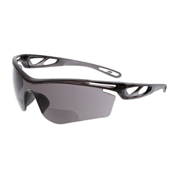 Mcr Safety Checklite CL4, Safety Glasses Anti-Scratch, Gray Lens, Half-Frame - CL4H20G