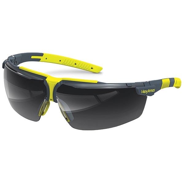 Hexarmor VS300, Safety Glasses Anti-Fog &  Anti-Scratch, Clear Lens, Half-Frame, Wraparound - 11-19010-08